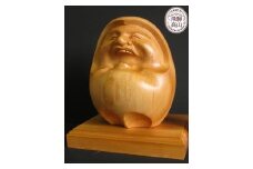 【数量限定】飛騨一位一刀彫 福だるま（大） | 伝統工芸品 いちい イチイ 一位一刀彫 一位一刀 一刀彫 工芸品 縁起物 品 置物 木彫り 飛騨高山 吉野彫刻所 MC034