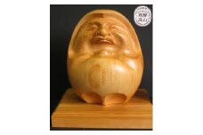 【数量限定】飛騨一位一刀彫 福だるま（中）| 伝統工芸品 いちい イチイ 一位一刀彫 一位一刀 一刀彫 工芸品 縁起物 品 置物 木彫り 飛騨高山 吉野彫刻所 MC018