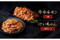 牛ホルモン3袋＋けいちゃん2袋セット | レトルト 簡単調理 郷土料理 飛騨高山 高山米穀協業組合 FA002