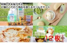 ＜牧成舎＞飛騨の美味しい乳製品を選べるチケット 12枚分 (チーズ＆ソーセージ 牛乳＆ヨーグルト＆チーズ 最中アイス チーズたっぷりピザ) DF032