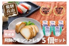 【寄附額見直しました！】＜牧成舎＞ご当地チーズグランプリ 最高金賞受賞 飛騨の牛乳屋のこだわりモッツァレラ 2種セット（5個入り） DF015