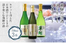飛騨の涼酒選りすぐり3本セット 吟醸 生酒 純米吟醸 生貯蔵 生貯蔵酒 氷室 翠翔 児島屋長右衛門 地酒蔵 日本酒 お酒 飛騨高山 FR036
