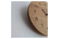 R15エッジクロック OAK時計 掛け時計 飛騨の家具 飛騨家具 木馬舎 AY044