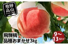 【数量限定】≪7月下旬～順次発送≫ 飛騨桃 品種 おまかせ 3kg（9～13玉入り）| もも 桃 モモ くだもの 果物 フルーツ 飛騨高山 ぜんぞう果樹園 FX002