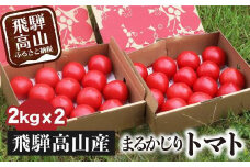【2025年予約受付】 飛騨高山産 トマト 『麗月』4kg（2kg×2箱） | とまと 産地直送 野菜 飛騨高山 まるかじり農園 FW003