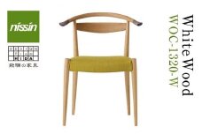飛騨の家具 WhiteWood チェアWOC-1320-W nissin | 張地が選べる セミアームチェア 背もたれ オーク 曲げ木 無垢材 飛騨家具 オーク 木製 家具 おしゃれ 人気 おすすめ 新生活 一人暮らし 国産 木工 飛騨高山 日進木工 BW014
