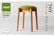 飛騨の家具 スツール TOY チェアWOS-1710（高さ450ミリ）nissin | 張地が選べる 布張り ダイニング 玄関 木製 丸座 腰掛 無垢材 オーク 家具 おしゃれ 人気 おすすめ 新生活 一人暮らし 国産 飛騨家具 飛騨高山 日進木工 BW015