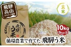 【数量限定/先行受付】令和7年産 飛騨う米 玄米 10kg | 有機肥料 100％ 米 お米 受賞米 米コン3年連続特別優秀賞受賞米 飛騨高山 株式会社拳 GW004