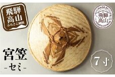 宮笠（セミ）7寸 飛騨高山 工芸品 メイドバイ飛騨高山 笠  HL002