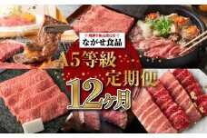 A5ランク 飛騨牛 定期便 12回 食べ尽くし ( 焼肉 すき焼き しゃぶしゃぶ ステーキ ヒレステーキ ) 12ヶ月 肉 飛騨牛 定期便 約4.96kg 牛肉 食べ比べ 人気 お楽しみ おすすめ 岐阜県 高山市 飛騨高山 ながせ食品 FH103