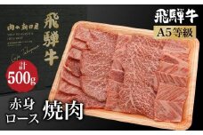 飛騨牛 焼肉 2種食べ比べ （ 肩ロース / もも ）500g | A5等級 牛肉 和牛 ブランド牛 雌牛 牝牛 バーベキュー キャンプ 飛騨高山 肉の朝日屋 JX013