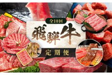 飛騨牛 定期便 全10回 牛肉 ( ステーキ / 焼肉 / しゃぶしゃぶ / すき焼き ) | 肉 食べ比べ A5 霜降り ロース もも サーロイン 岐阜 高山市 飛騨高山 岐阜県 人気 お楽しみ おすすめ ZZ017