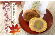 栗がまるごと入った 栗まんじゅう 5個 | おかし お菓子 和菓子 くり 栗 饅頭 まんじゅう お饅頭 おやつ お茶請け 冷凍 短冊熨斗のみ ギフト プレゼント バレンタイン ホワイトデー 母の日 飛騨高山 金亀館 KV005
