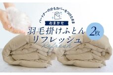 おまかせ羽毛掛布団リフレッシュ 2枚 布団カバーもつけたまま 宅配袋に入れておくるだけ 脱着不要 クリーニング　アドバンス飛騨　MX005