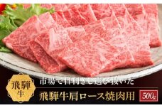 飛騨牛 肩ロース 焼肉用 500ｇ|国産牛 黒毛和牛 和牛 肉 ブランド 飛騨高山 飛騨農協 CP004