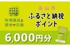 高山市ふるさと納税ポイント 6,000pt【飛騨信用組合 SB003】