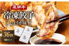 飛騨牛冷凍餃子 3箱セット（しょうが味）| 餃子の合計はたっぷり36個！ おいしく焼ける調理説明書付き 餃子 飛騨牛 おいしい 簡単 人気 飛騨高山 餃子工房らん NL002