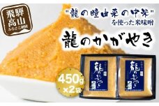 飛騨の米味噌「龍のかがやき」450g×2袋 | 龍の瞳由来のお味噌 みそ 発酵食品 保存料不使用 大豆 米 発酵 国産 山宗農園 HV001VC13