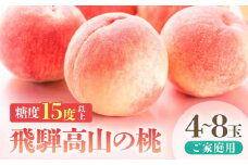 【2025年先行予約】【訳あり】飛騨の桃（4-8玉）糖度15度以上 品種おまかせ ご家庭用｜桃 もも 極上の甘さ 濃厚な甘さ 甘い 訳アリ 規格外 朝採り 朝採れ農家直送 飛騨高山つむぎ果樹園 GH010