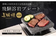 【飛騨溶岩プレート】美味焼【mini】肉や野菜が美味しく焼ける！まずはお試しサイズ！ 溶岩プレート アウトドア 砂原石材 BE002VC13