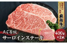 飛騨牛 A5等級 サーロインステーキ 400g 2枚 | 真空パック 黒和牛 ブランド牛 和牛 牛肉 飛騨高山 丹生川精肉 JJ001VC13