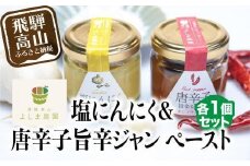 自然栽培調味料シリーズ 唐辛子旨辛ジャン 塩にんにく ペースト 塩  飛騨高山よしま農園 CK010VC13