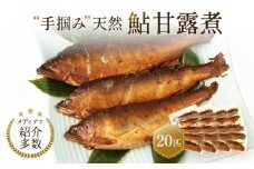 【個包装】秘伝のタレ使用！手掴み天然鮎甘露煮（20匹）| 化学調味料不使用 天然 魚 鮎 おいしい 食品 高山 有限会社井根鉄筋 SF004