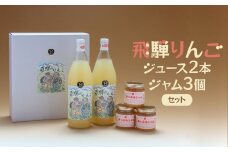 飛騨りんご ジュース2本・ジャム3個セット 100％ジュースとジャム |  りんご リンゴ 林檎 果汁飲料 料理 お菓子 飛騨高山 木戸脇果樹園オーチャードハウス FP004