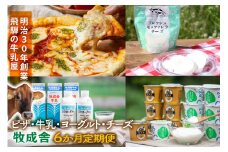 【全6回お届け】牧成舎の飛騨乳製品定期便｜ピザ・ヨーグルト・チーズ・牛乳詰め合わせ｜乳製品 詰合せ デザート 惣菜 乳飲料 牧成舎DF233
