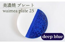 ＼美しく咲いた結晶釉のうつわ／【美濃焼】25cmプレート waimea plate 25 『deep blue』 食器 器 プレート 多治見市/柴田商店[TAL010]