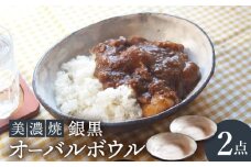【美濃焼】銀黒オーバルボウル2点 セット【リスの木食器工房】食器 皿 楕円 [TCT006]