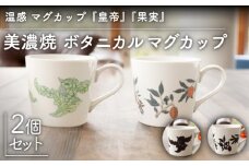 【温度で変化する】【美濃焼】 温感 マグカップ （2個） ボタニカル 『皇帝』『果実』【丸モ高木陶器】 ≪多治見市≫ 食器 コーヒーカップ [TBA111]