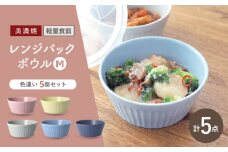 ＼冷蔵庫からテーブルまでこれひとつ！／【美濃焼】レンジパックボウル Mサイズ 5色セット【井澤コーポレーション】食器 軽量 [TBP035]