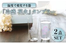 温度で変化する器 タンブラー ペアセット 『冷感 花火』【丸モ高木陶器】 [TBA135]