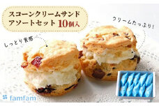 スコーンクリームサンド アソートセット 10P 洋菓子 焼菓子 個包装 多治見市/famfam [TAK005]