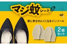 消臭効果 インソール  マジ蚊シート 2組 セット 蚊防止  抗菌 【株式会社KTS】 [TEO001]