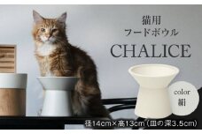 【美濃焼】 ネコ用 フードボウル CHALICE / food bowl （kinu絹） / & CAT  ペット用 ペット用品 ボウル 多治見市/アペックスハート  [TAB009] 