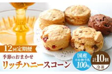 【12回定期便】 リッチハニースコーン アソート 10個 スイーツ 洋菓子 焼菓子 多治見市/famfam [TAK013]