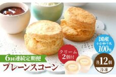 【6回定期便】 プレーン スコーン セット 12個 スコーンクリーム付き スイーツ 洋菓子 焼菓子 多治見市/famfam [TAK015]