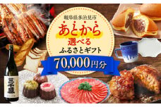 【あとから選べる】 岐阜県多治見市ふるさとギフト 7万円分  飛騨牛 日本酒 スイーツ 美濃焼 [TDA023] あとから寄附 あとからギフト あとからセレクト 選べる寄付 選べるギフト 70000円 7万円
