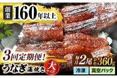 【うなぎや】 【3回定期便】 炭火焼 うなぎの蒲焼き 2尾 【紀州備長炭使用】 鰻 ウナギ 丑の日 多治見市/うなぎや [TFO007]