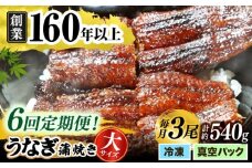【うなぎや】 【6回定期便】 炭火焼 うなぎの蒲焼き 3尾 【紀州備長炭使用】 鰻 ウナギ 丑の日 多治見市/うなぎや [TFO011]