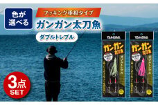 ガンガン太刀魚 ダブルトレブル 選べる3点セット 多治見市 / ヤマワ産業 YAMAWA 釣り具 釣具 太刀魚釣り タチウオ釣り 天秤タチウオ 船仕掛け [TFX009]