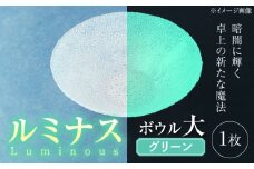 ルミナスシリーズ ボウル (大) グリーン 【暗闇に輝く、卓上の新たな魔法】 多治見市 / 丸モ高木陶器 ガラス 深皿 食器 化粧箱入り [TBA223]