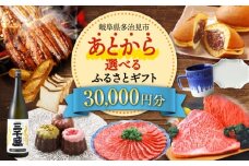 【あとから選べる】 岐阜県多治見市ふるさとギフト 3万円分  飛騨牛 日本酒 スイーツ 美濃焼 あとから ギフト [TDA029]