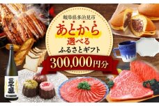 【あとから選べる】 岐阜県多治見市ふるさとギフト 30万円分  飛騨牛 日本酒 スイーツ 美濃焼 あとから ギフト [TDA032]
