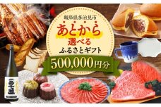 【あとから選べる】 岐阜県多治見市ふるさとギフト 50万円分  飛騨牛 日本酒 スイーツ 美濃焼 あとから ギフト [TDA034]