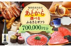 【あとから選べる】 岐阜県多治見市ふるさとギフト 70万円分  飛騨牛 日本酒 スイーツ 美濃焼 あとから ギフト [TDA036]