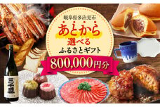 【あとから選べる】 岐阜県多治見市ふるさとギフト 80万円分  飛騨牛 日本酒 スイーツ 美濃焼 あとから ギフト [TDA037]