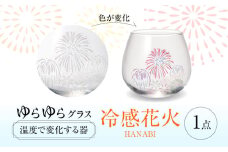 温度で変化する器 ゆらゆらグラス 『冷感花火』 多治見市 / 丸モ高木陶器 [TBA241]